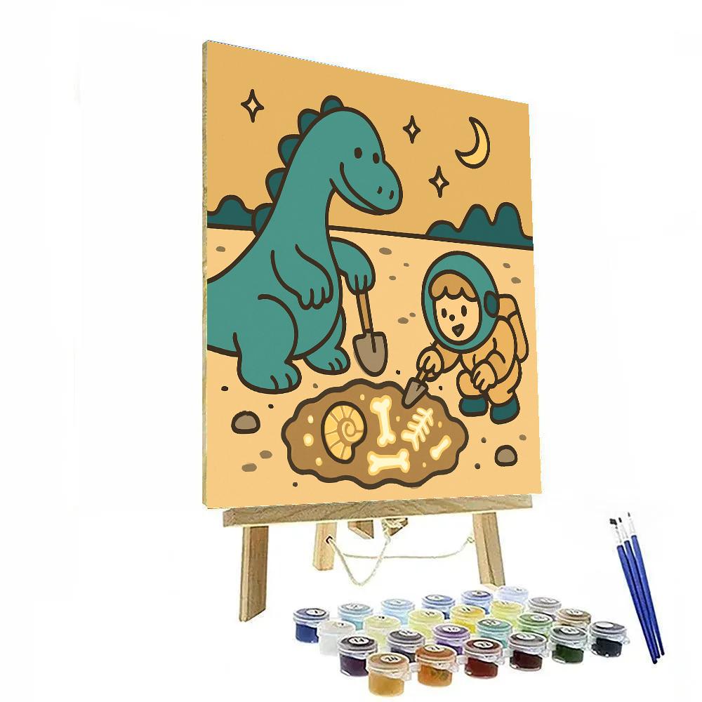 Fossil Moon Diggers Painting by numbers kit