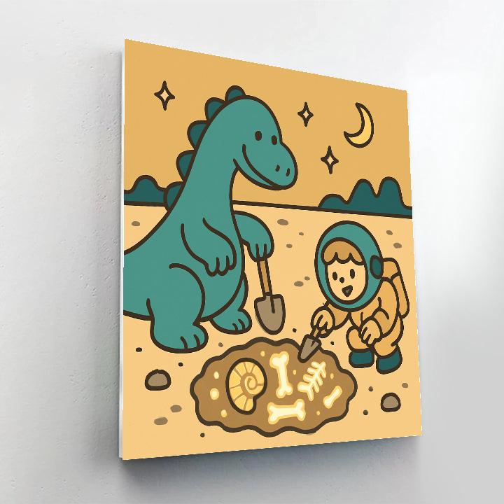 Fossil Moon Diggers Painting by numbers kit