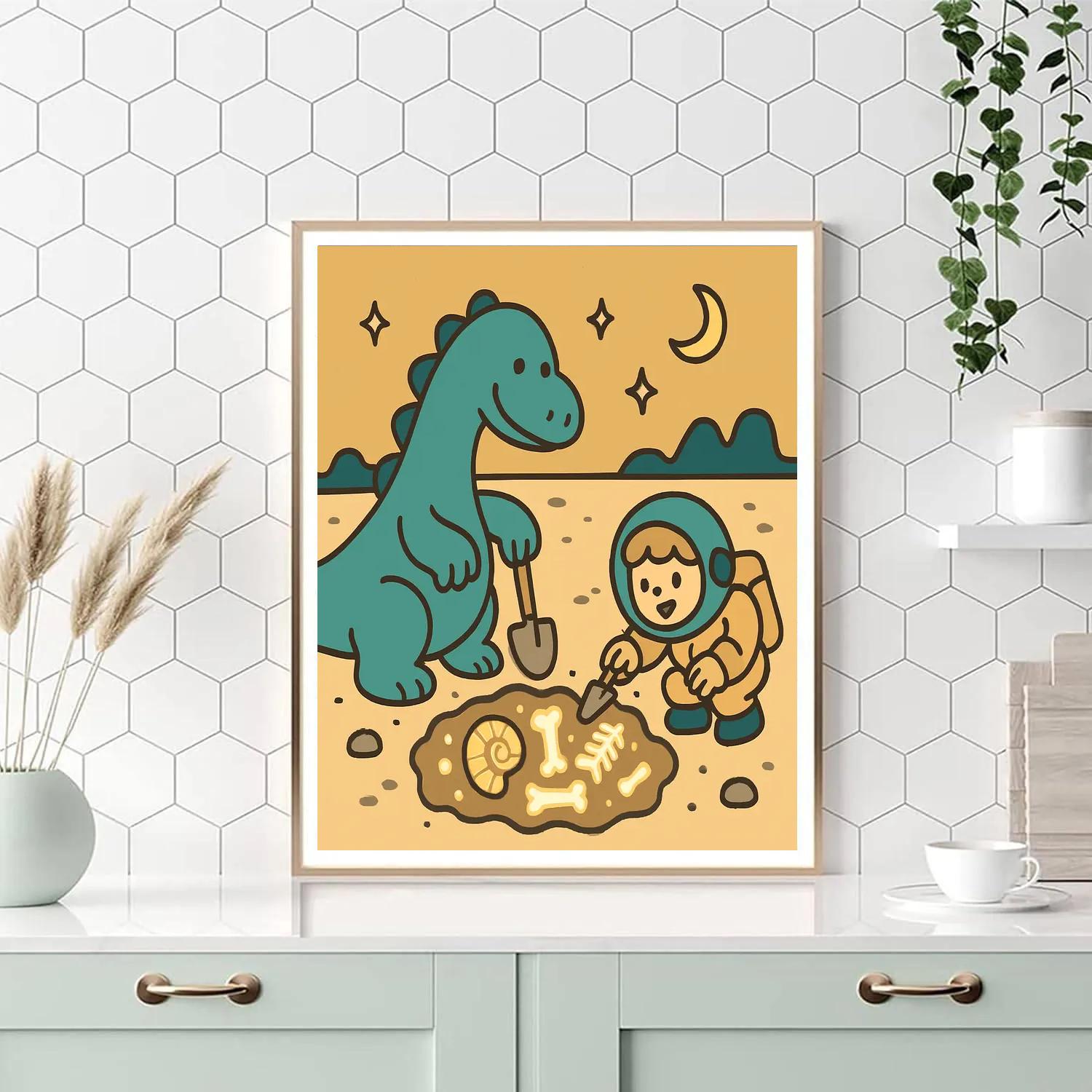 Fossil Moon Diggers Painting by numbers kit
