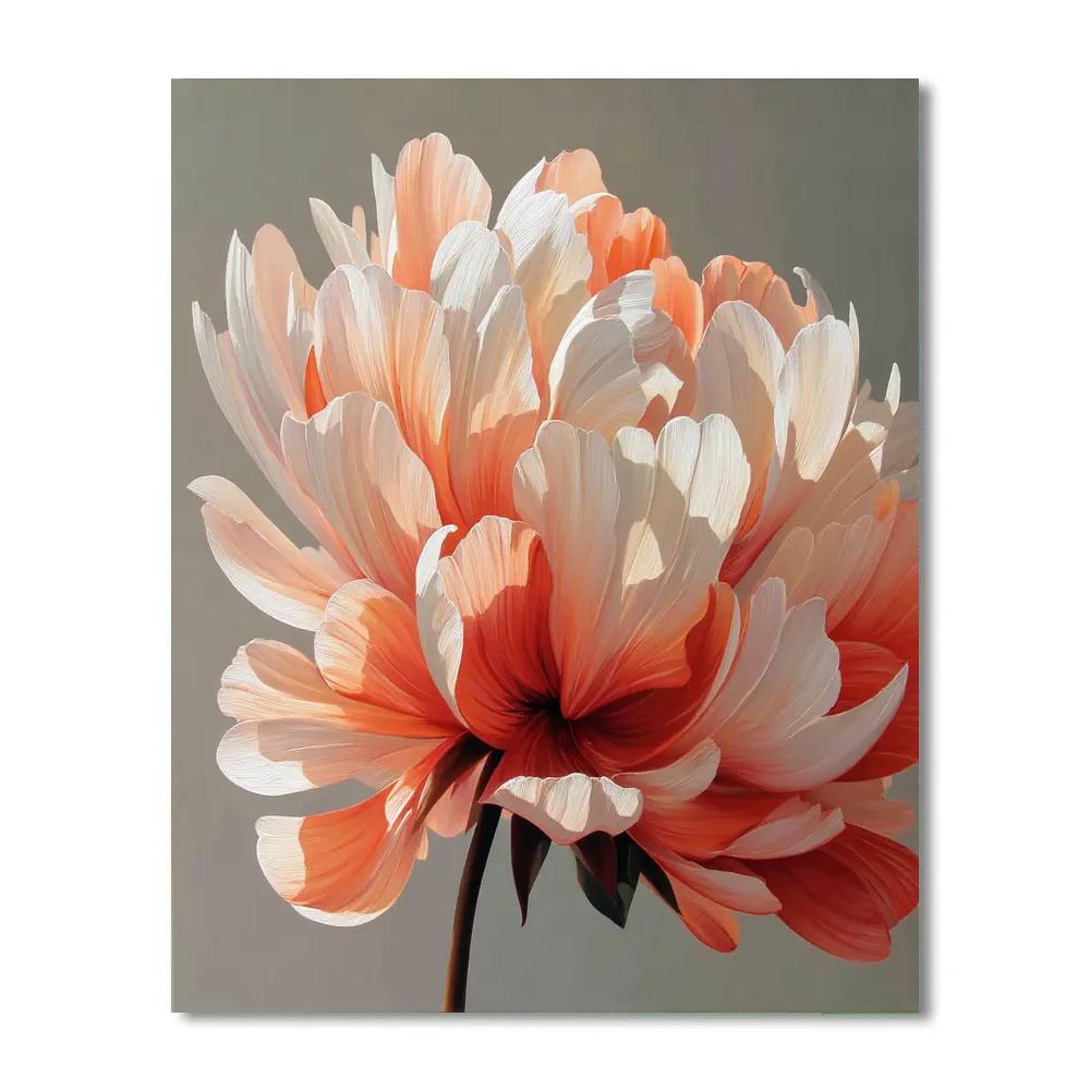 Georgia OKeeffe Inspired Desert Bloom DIY paint by numbers