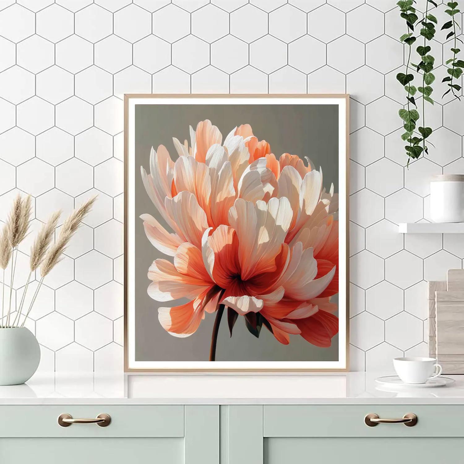 Georgia OKeeffe Inspired Desert Bloom DIY paint by numbers