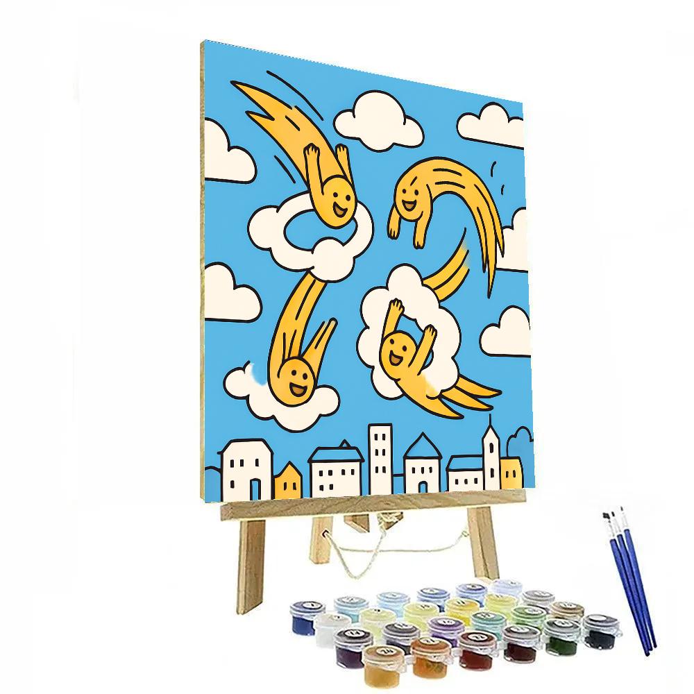 Cloud Circus Comets paint by numbers