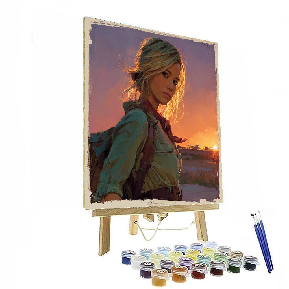 Brie Larson: Luminous Resolve At Dawn Number painting