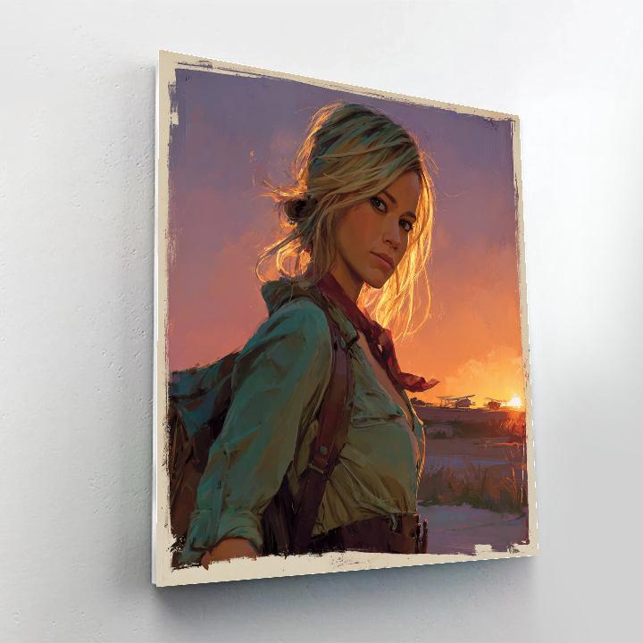 Brie Larson: Luminous Resolve At Dawn Number painting