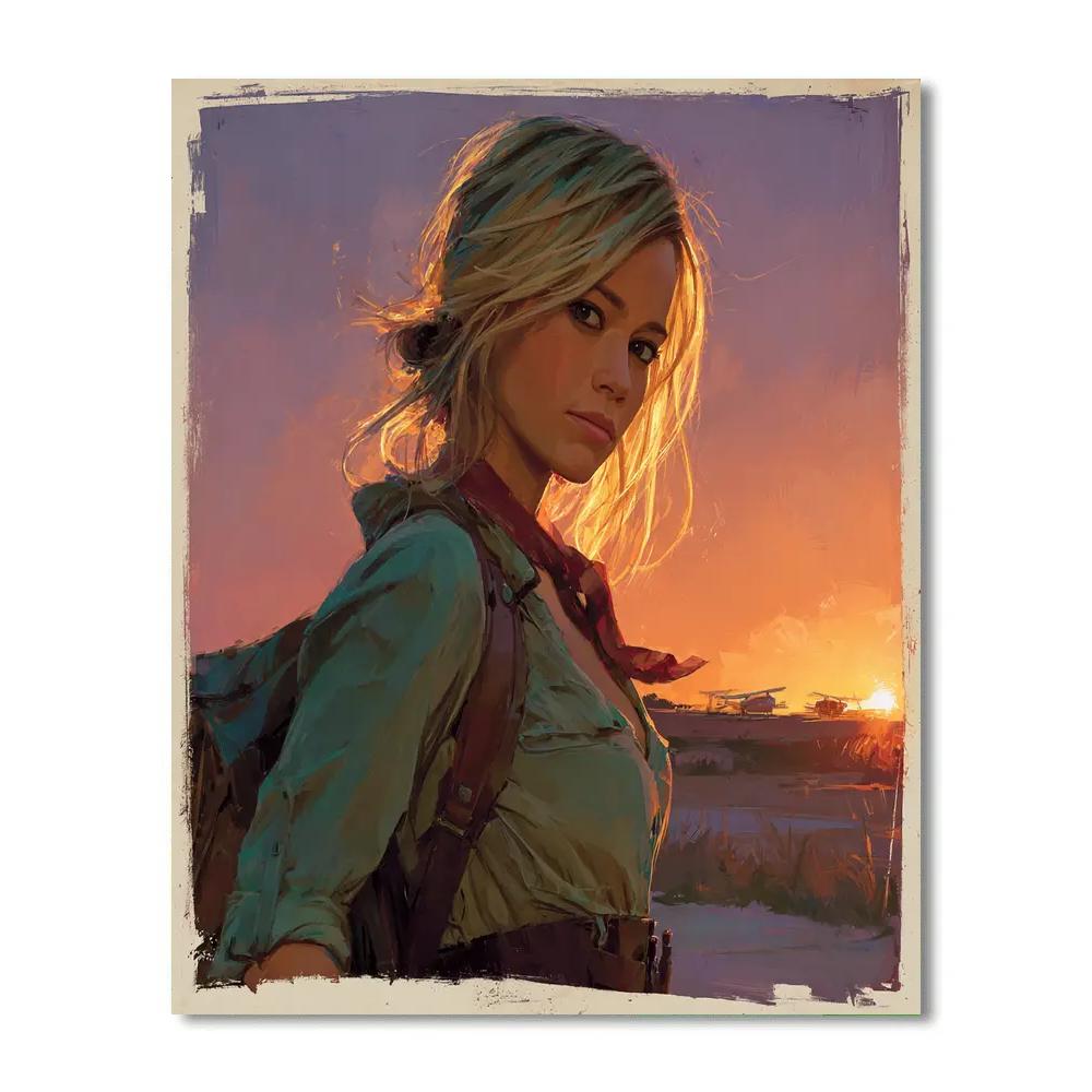 Brie Larson: Luminous Resolve At Dawn Number painting
