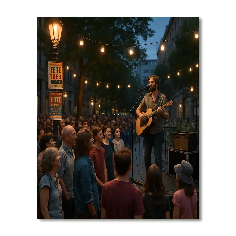 Fete De La Musique Street Stage paint by number