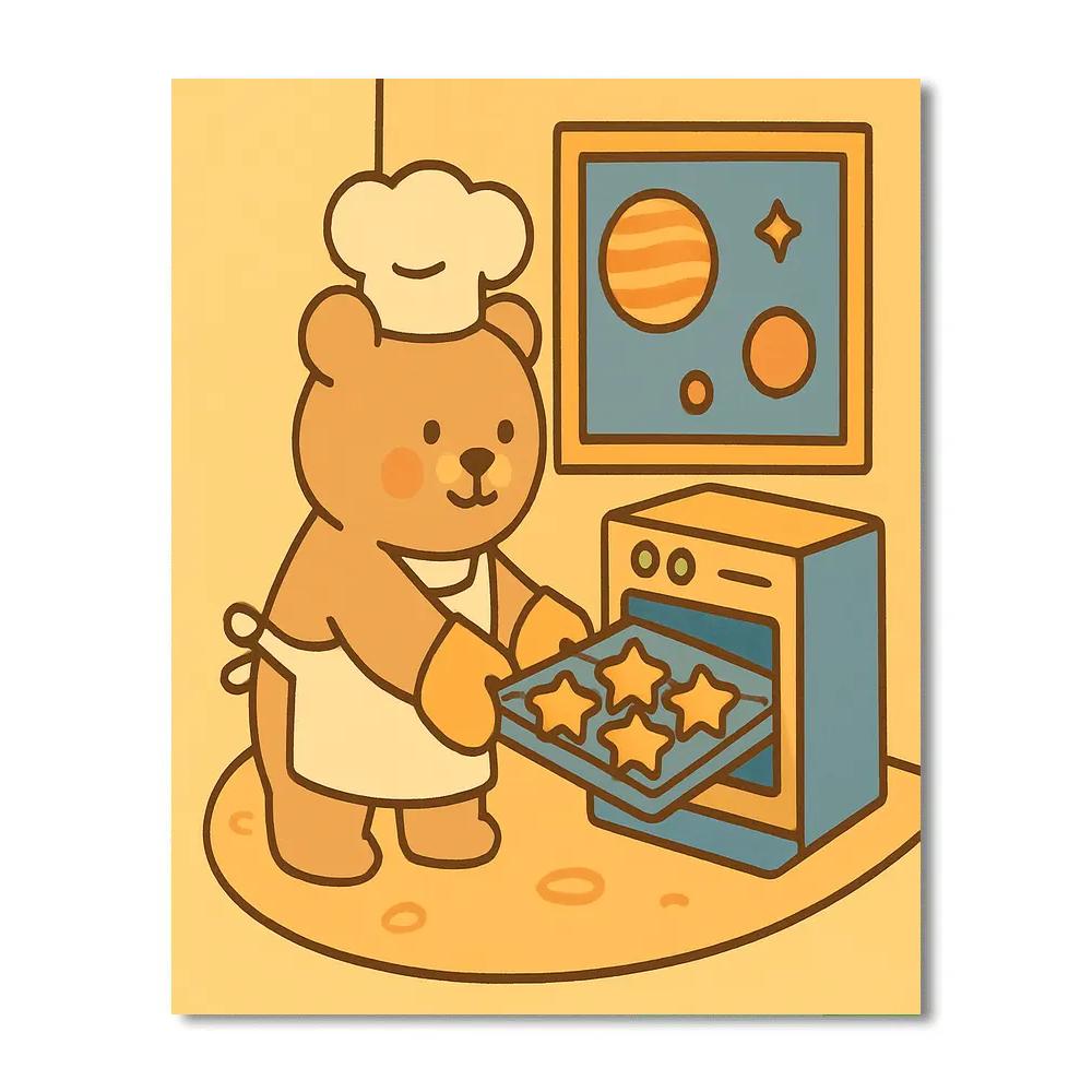 Moon Bakery Morning DIY paint by numbers