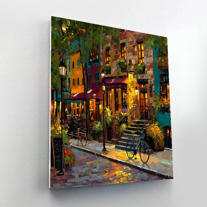 Vivid Alleyways Of Old Montreal Canada Painting by numbers kit