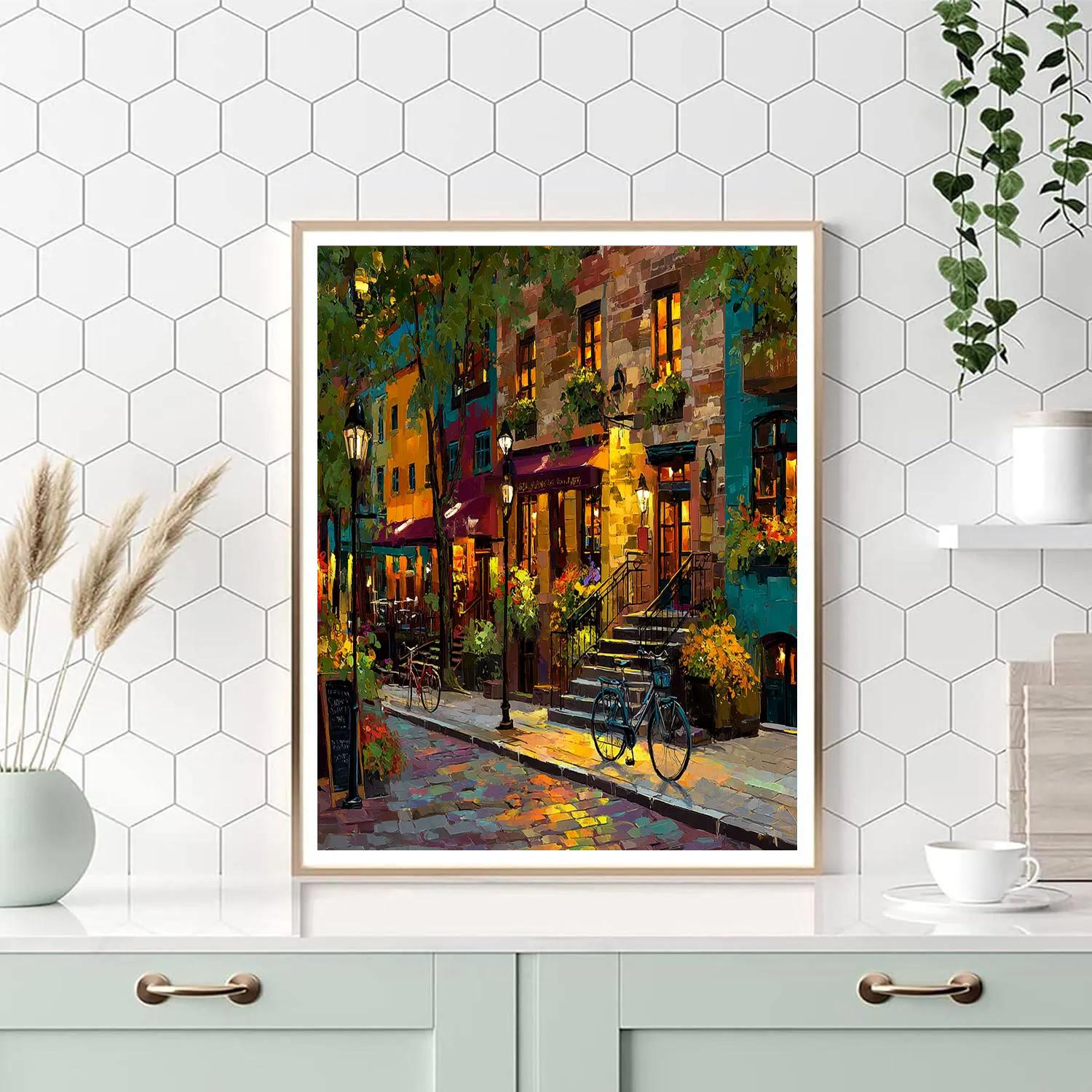 Vivid Alleyways Of Old Montreal Canada Painting by numbers kit