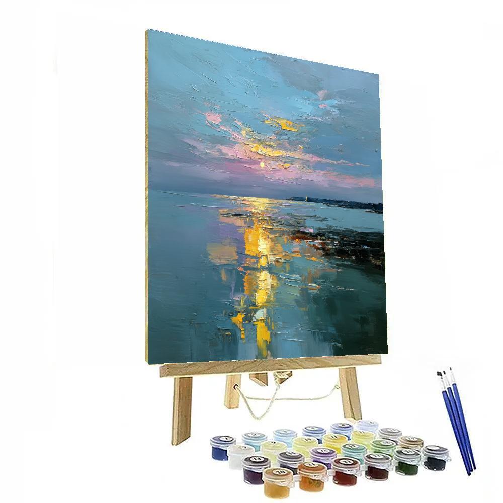 Claude Monet Inspired Coastal Sunrise Painting by numbers kit