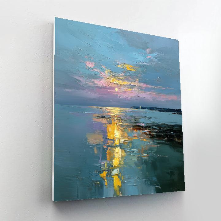 Claude Monet Inspired Coastal Sunrise Painting by numbers kit