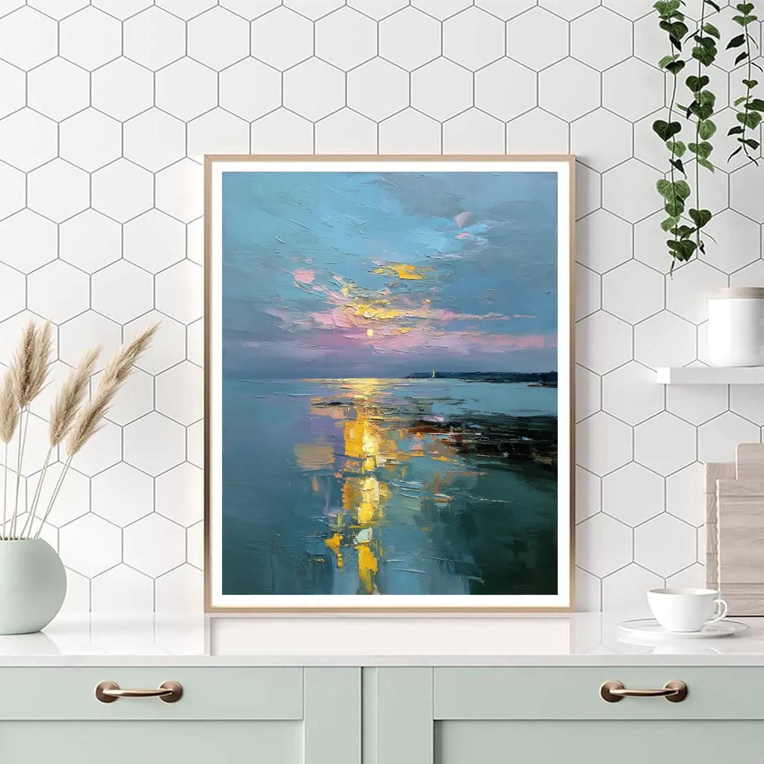 Claude Monet Inspired Coastal Sunrise Painting by numbers kit