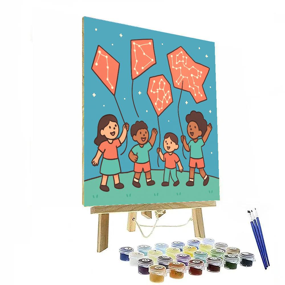 Constellation Kite Festival Painting by numbers kit