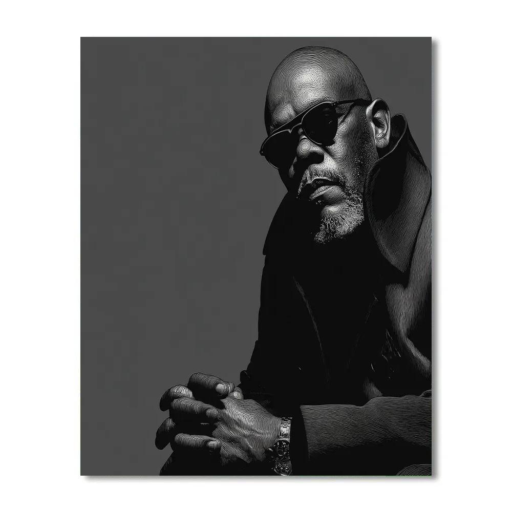 Samuel L Jackson: Command In The Quiet Dark Numbered painting kits