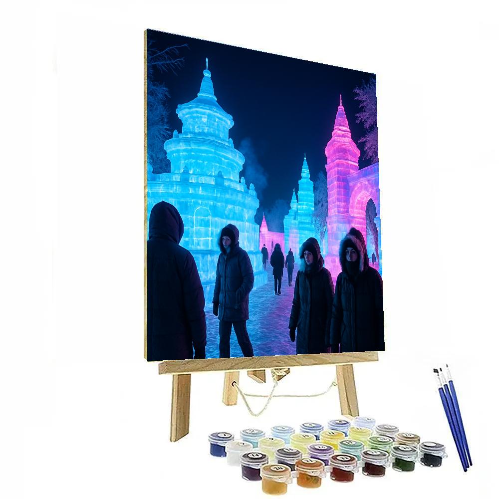 Harbin Ice Lantern Park paint by color