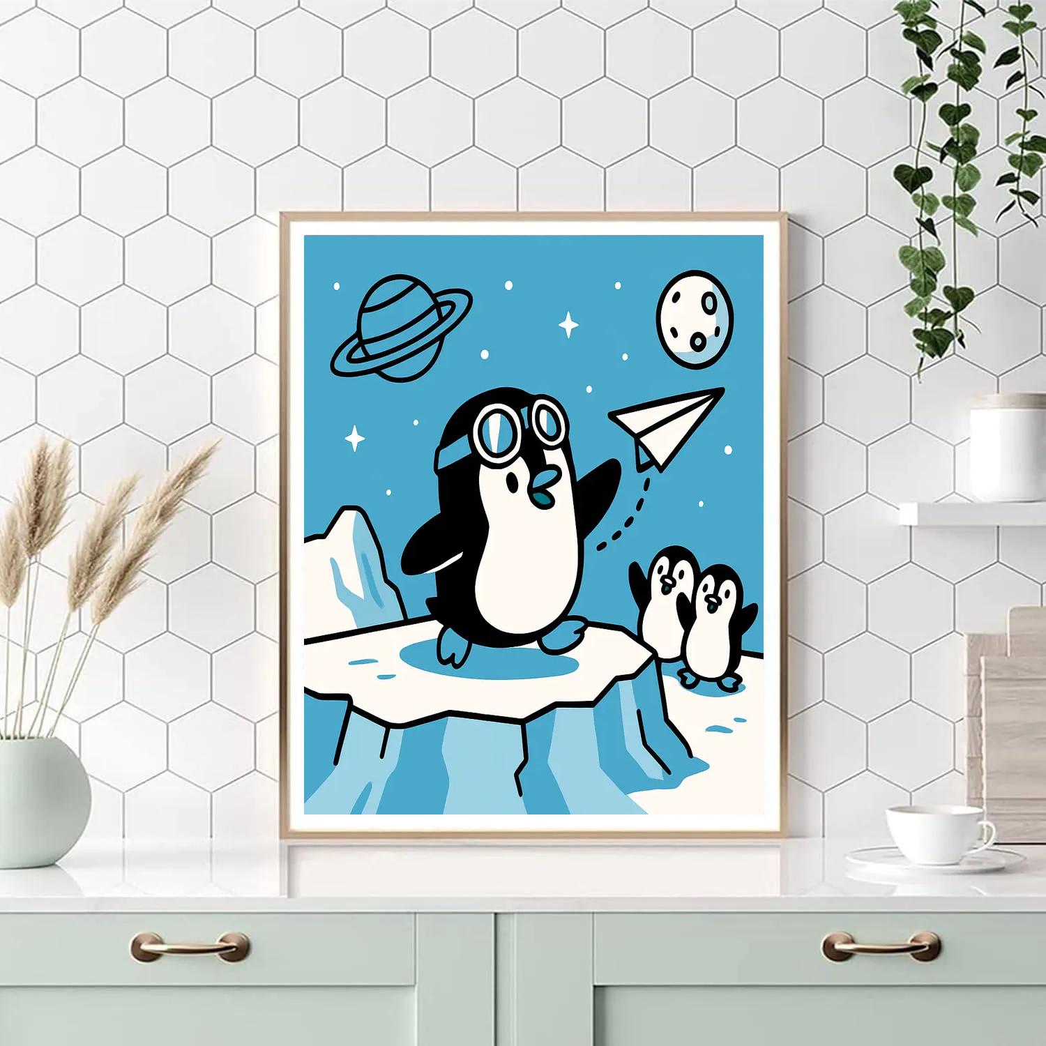 Penguin Pilot Academy paint by color