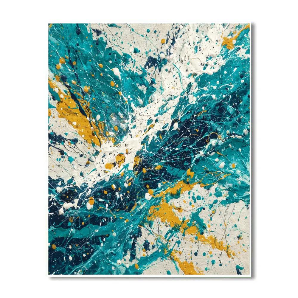 Jackson Pollock Inspired River Flow Paint by numbers kits