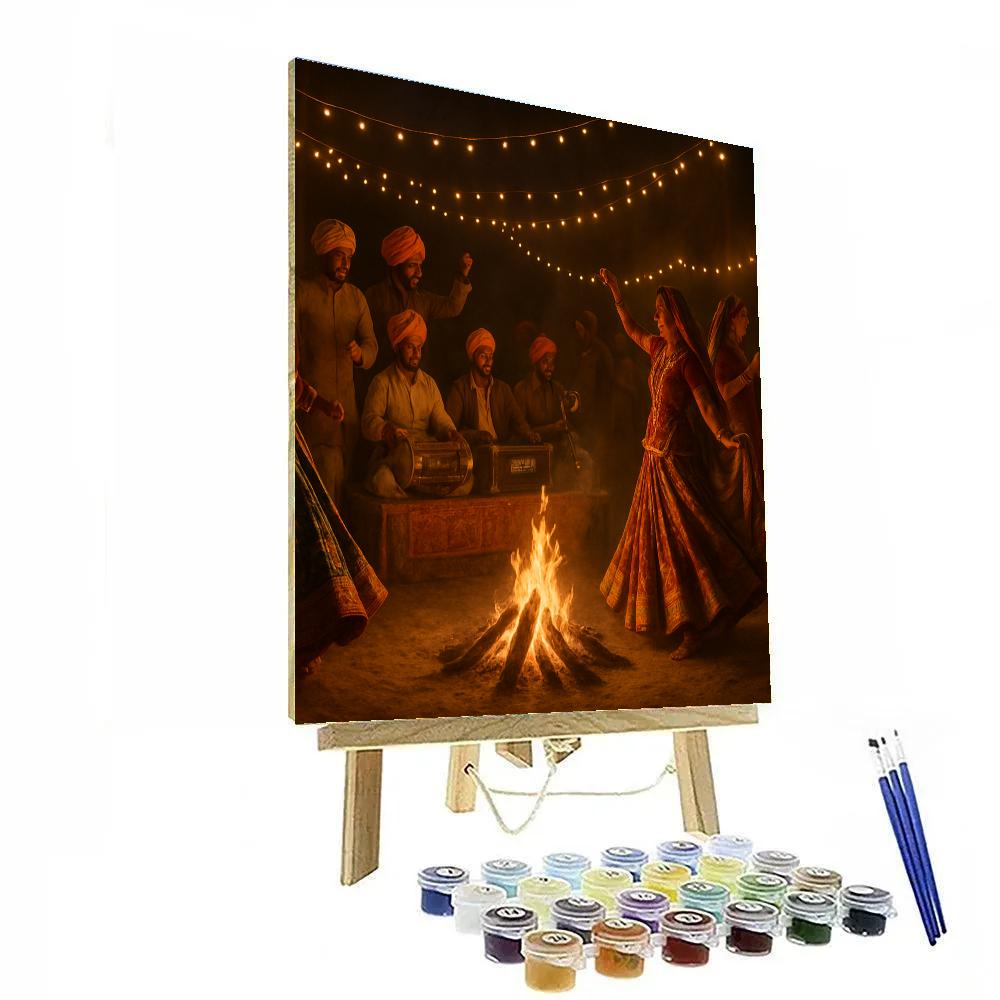 Pushkar Camel Fair Night Sangeet painting number kit