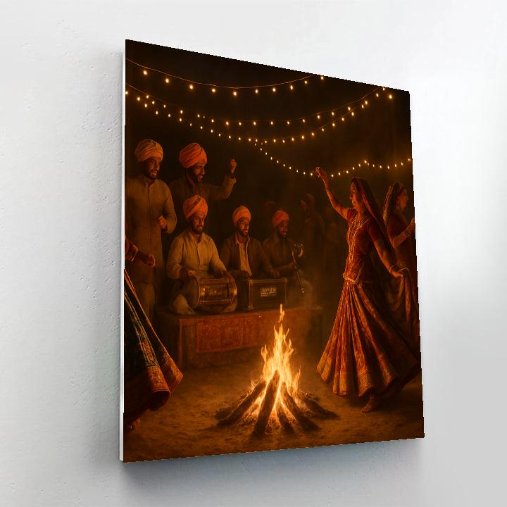 Pushkar Camel Fair Night Sangeet painting number kit