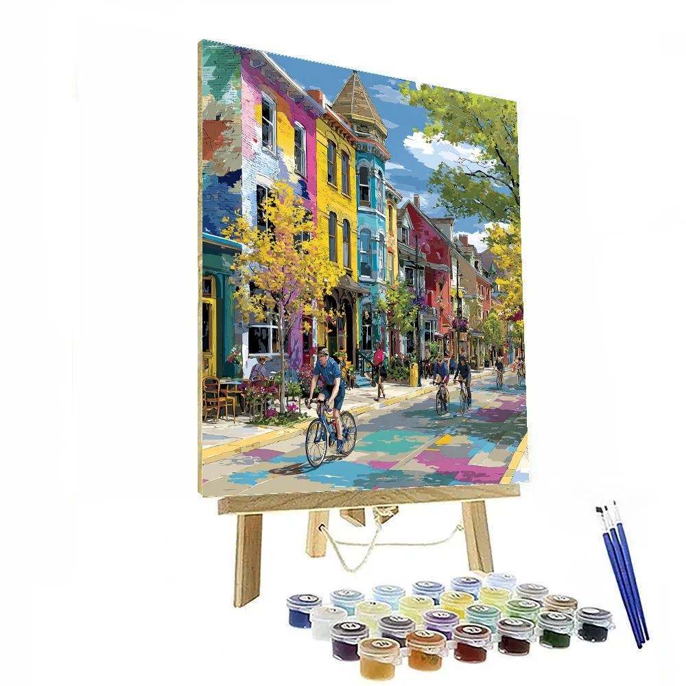 Montreal Plateau Street Art Canada paint by number