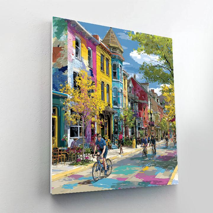 Montreal Plateau Street Art Canada paint by number