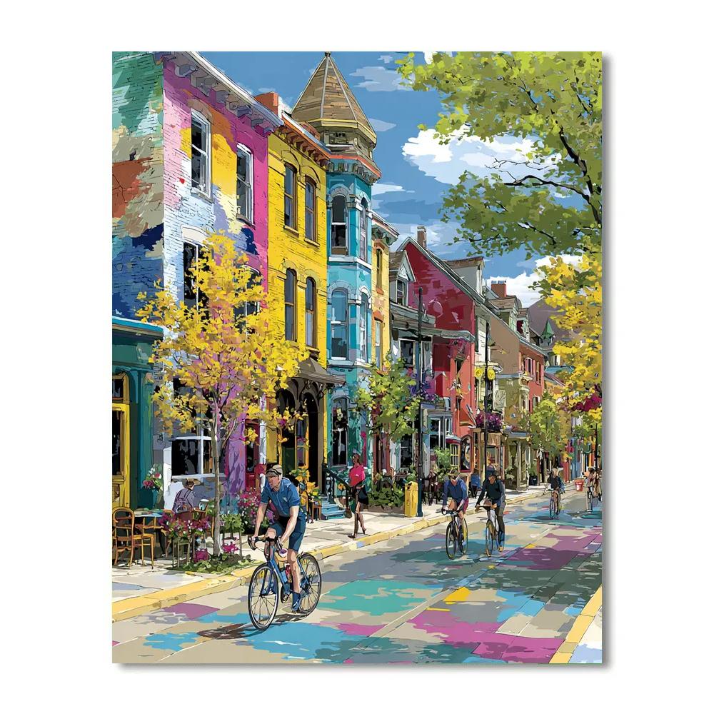 Montreal Plateau Street Art Canada paint by number