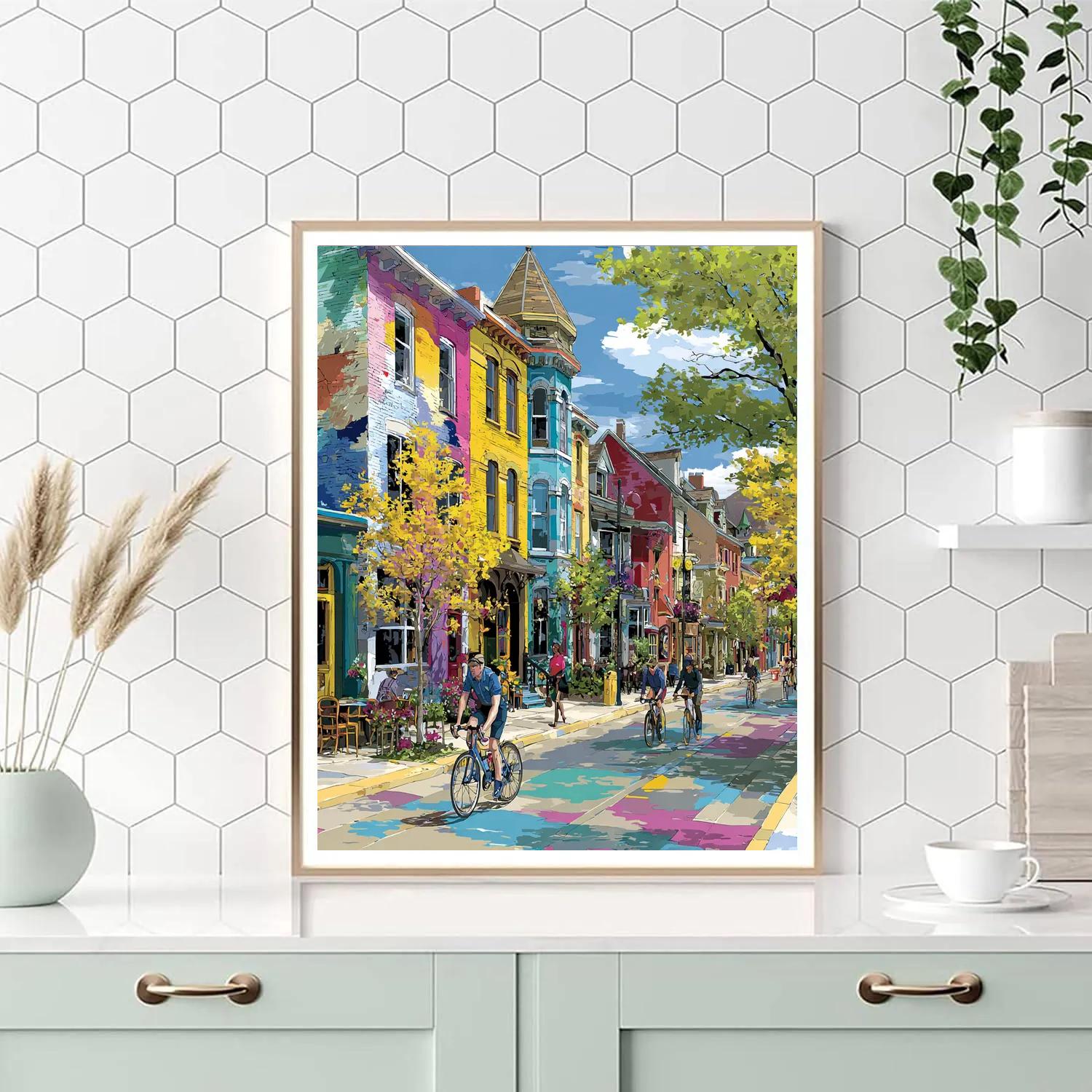 Montreal Plateau Street Art Canada paint by number