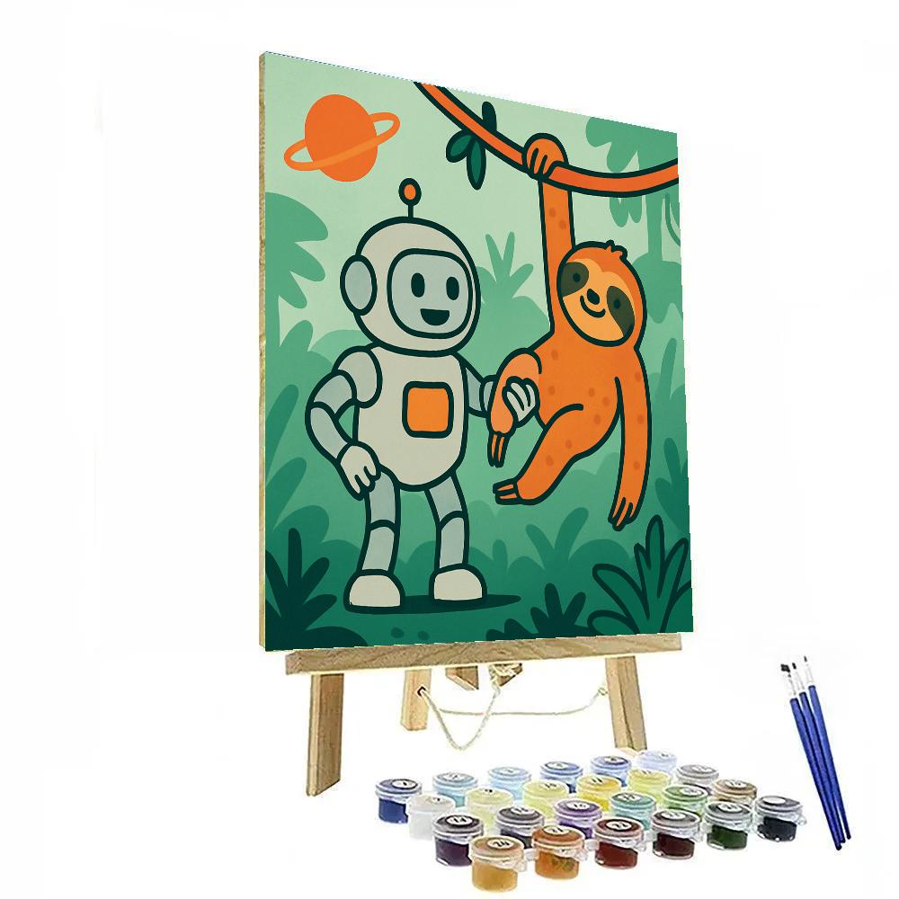 Robot Rainforest Rescue Numbered painting kits