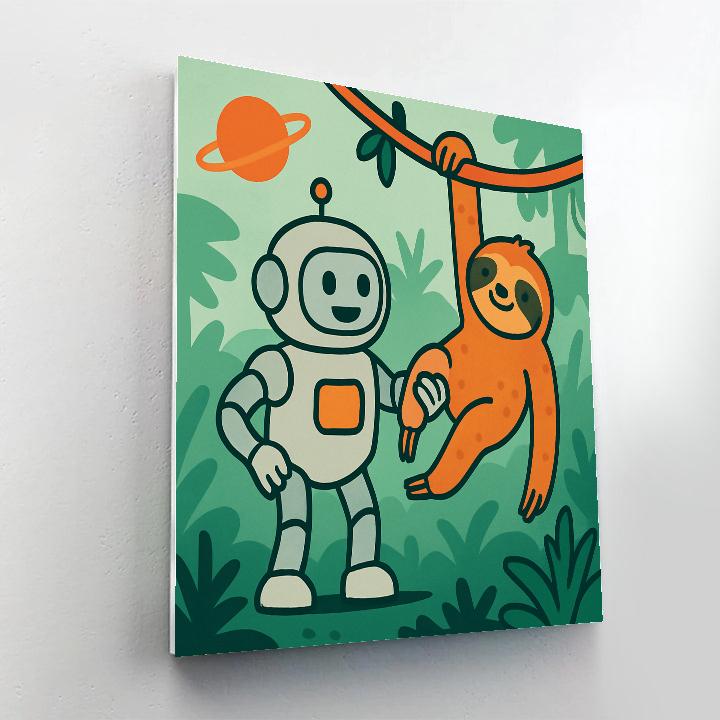 Robot Rainforest Rescue Numbered painting kits