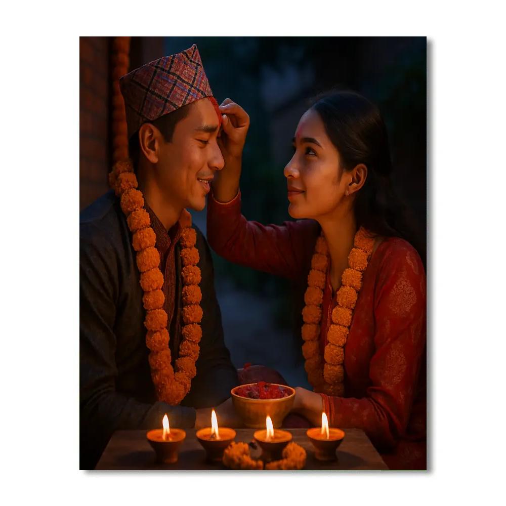 Tihar Bhai Tika Celebrations Numbered painting kits