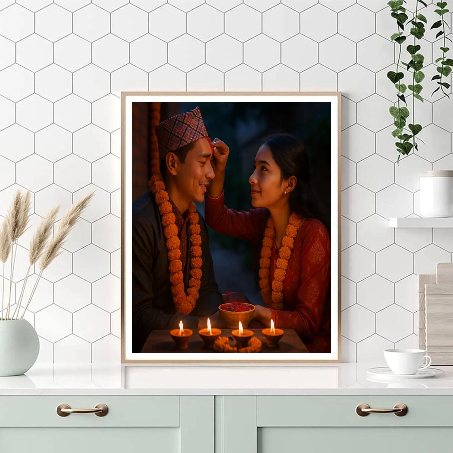 Tihar Bhai Tika Celebrations Numbered painting kits