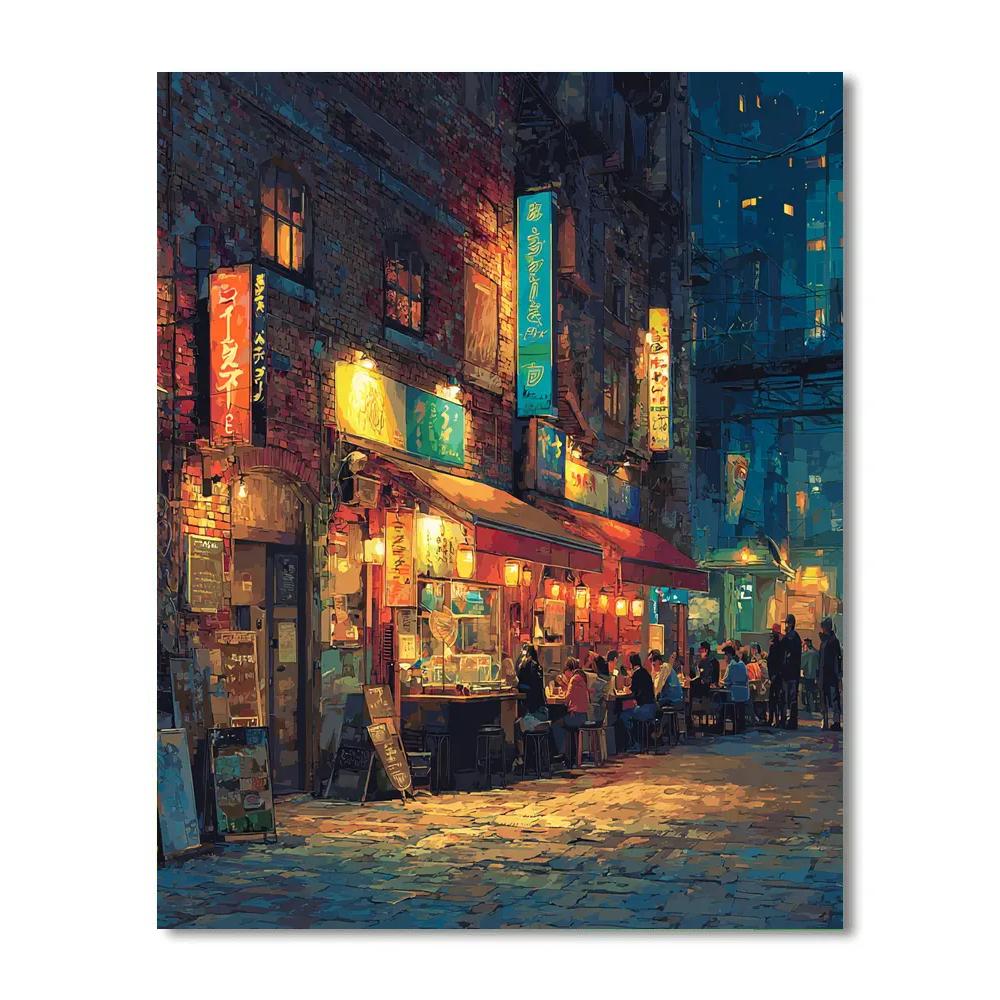 Hells Kitchen Food Alley New York United States Paint by numbers art