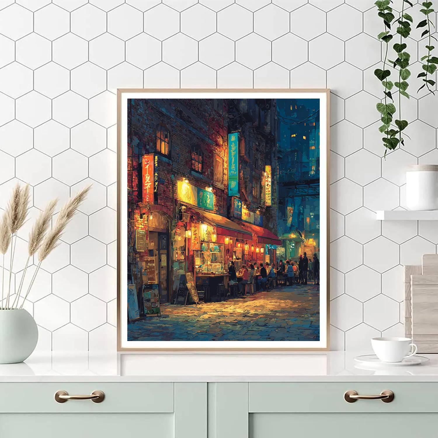 Hells Kitchen Food Alley New York United States Paint by numbers art