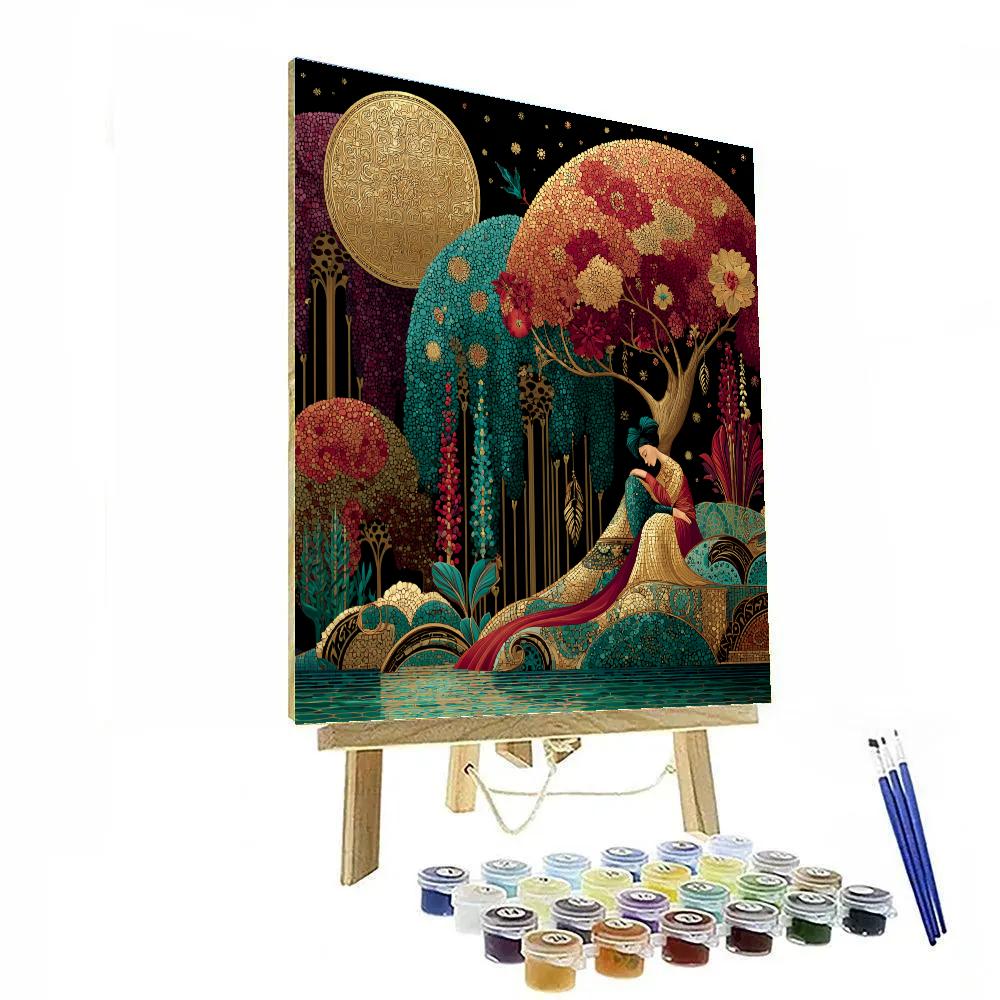 Gustav Klimt Inspired Night Garden Painting by numbers kit