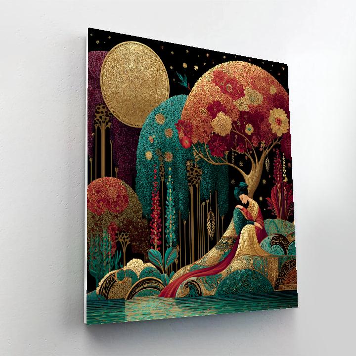 Gustav Klimt Inspired Night Garden Painting by numbers kit