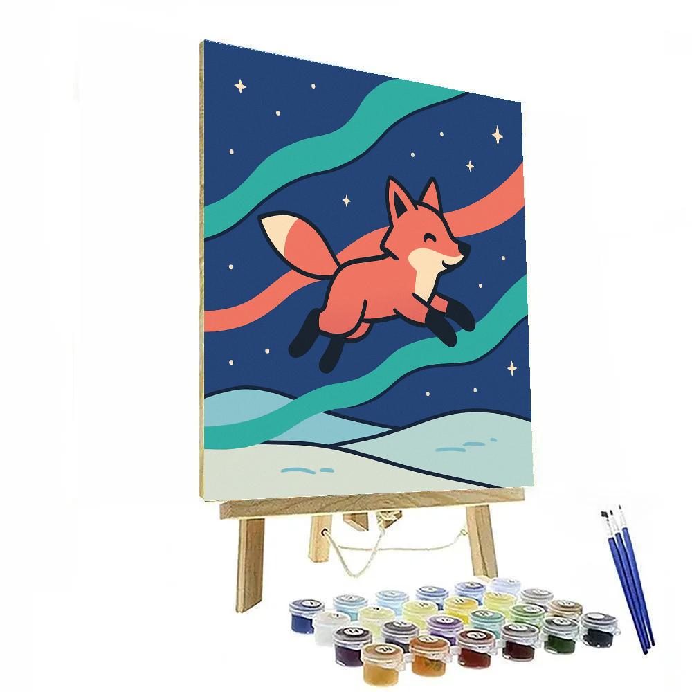 Aurora Fox Trail Painting by numbers kit
