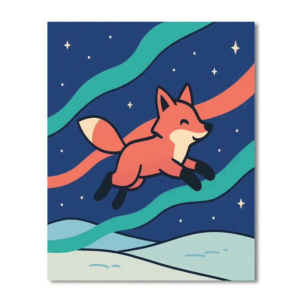 Aurora Fox Trail Painting by numbers kit