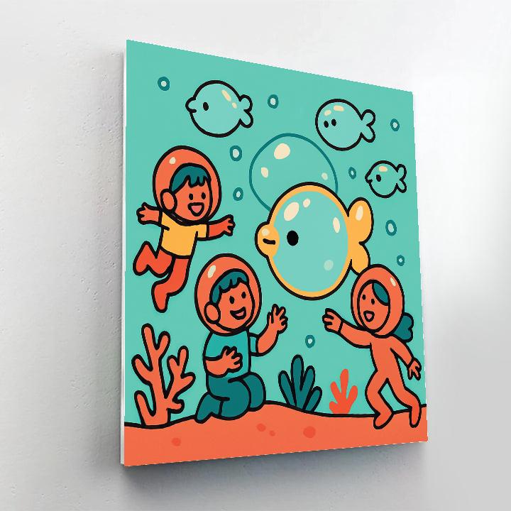 Bubble Reef Explorers Paint by numbers art