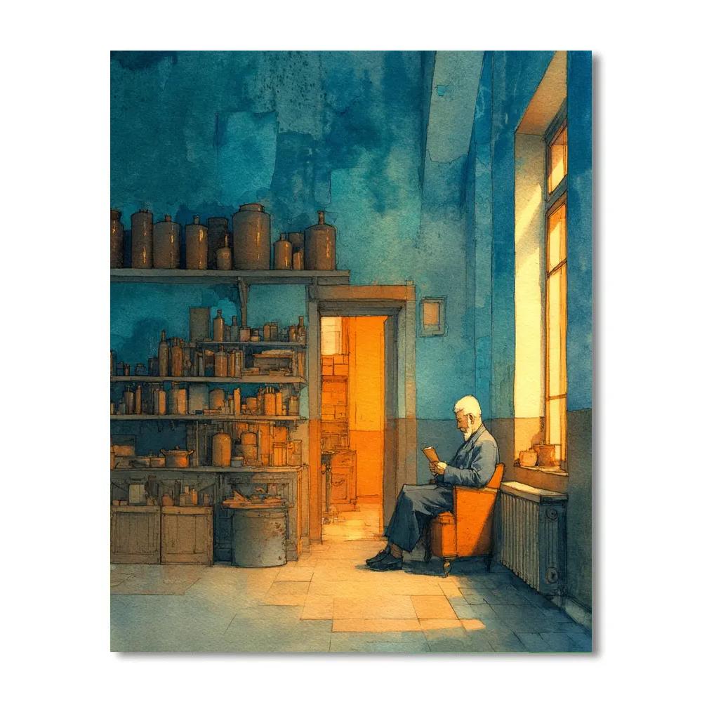Johannes Vermeer Inspired Quiet Library paint by numbers