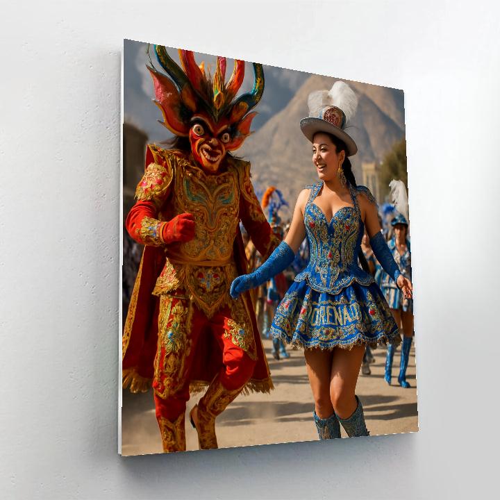 Carnaval De Oruro Dance Line painting number kit