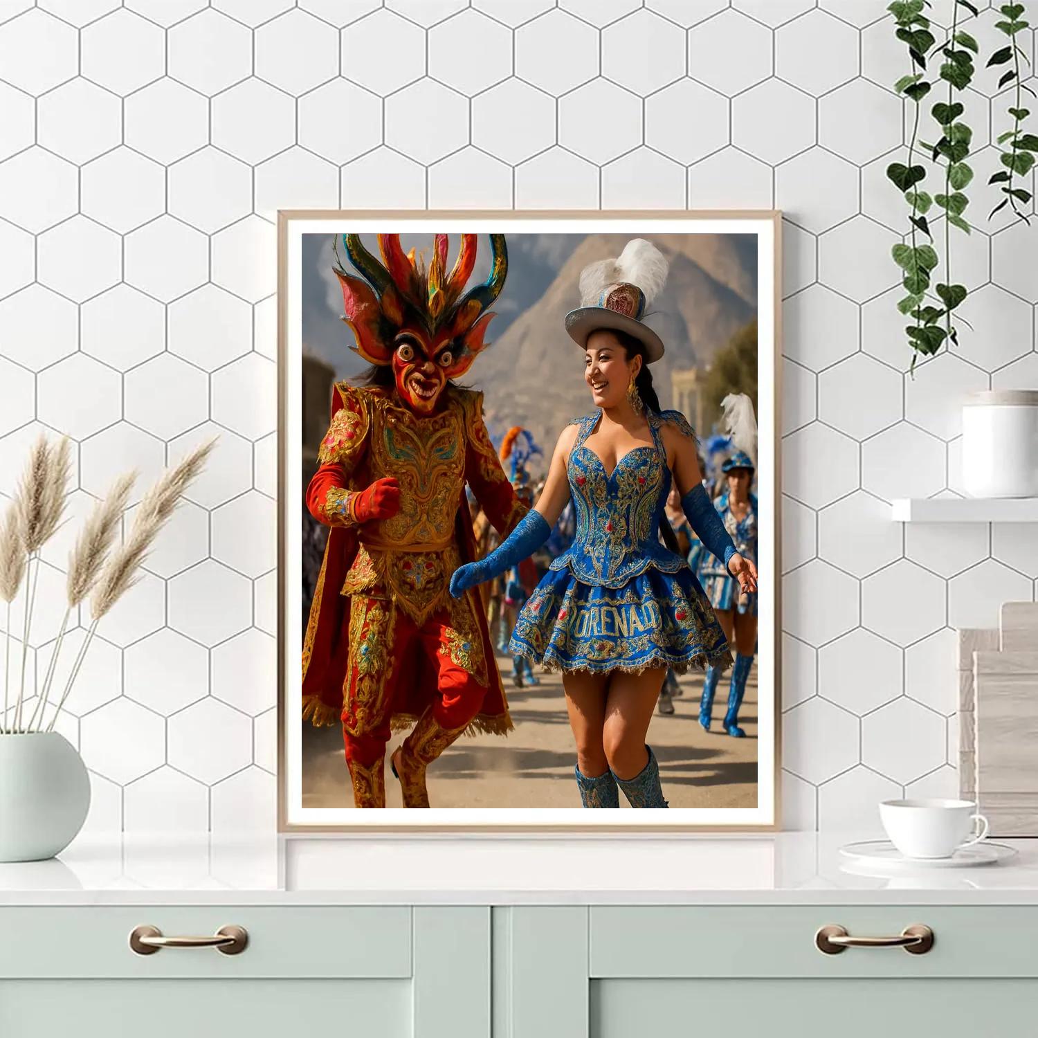 Carnaval De Oruro Dance Line painting number kit