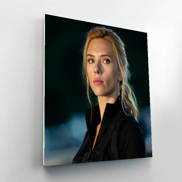 Scarlett Johansson Unveiling The Enigmatic Black Widow Number painting