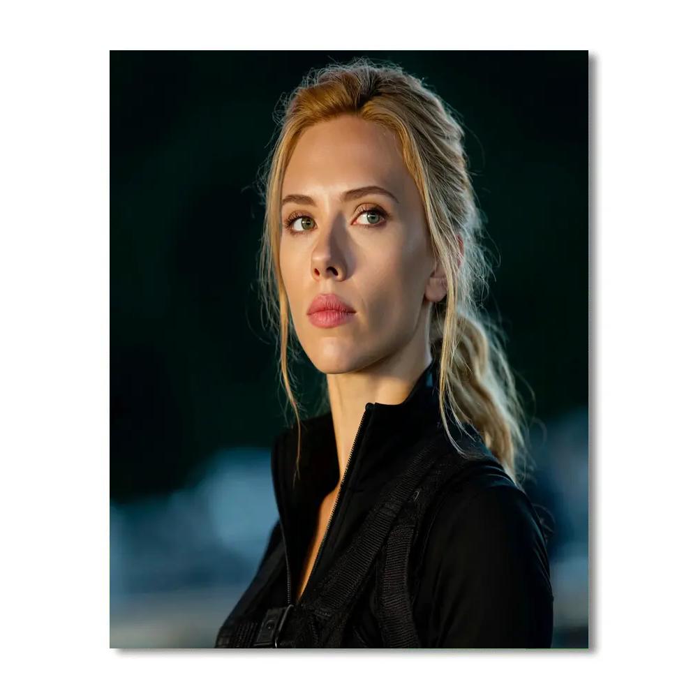 Scarlett Johansson Unveiling The Enigmatic Black Widow Number painting