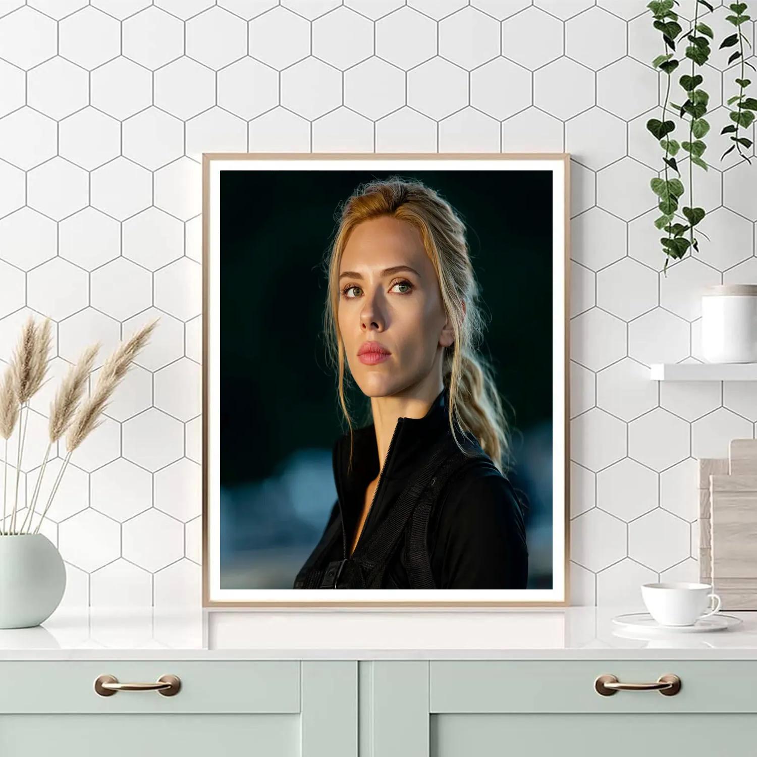 Scarlett Johansson Unveiling The Enigmatic Black Widow Number painting