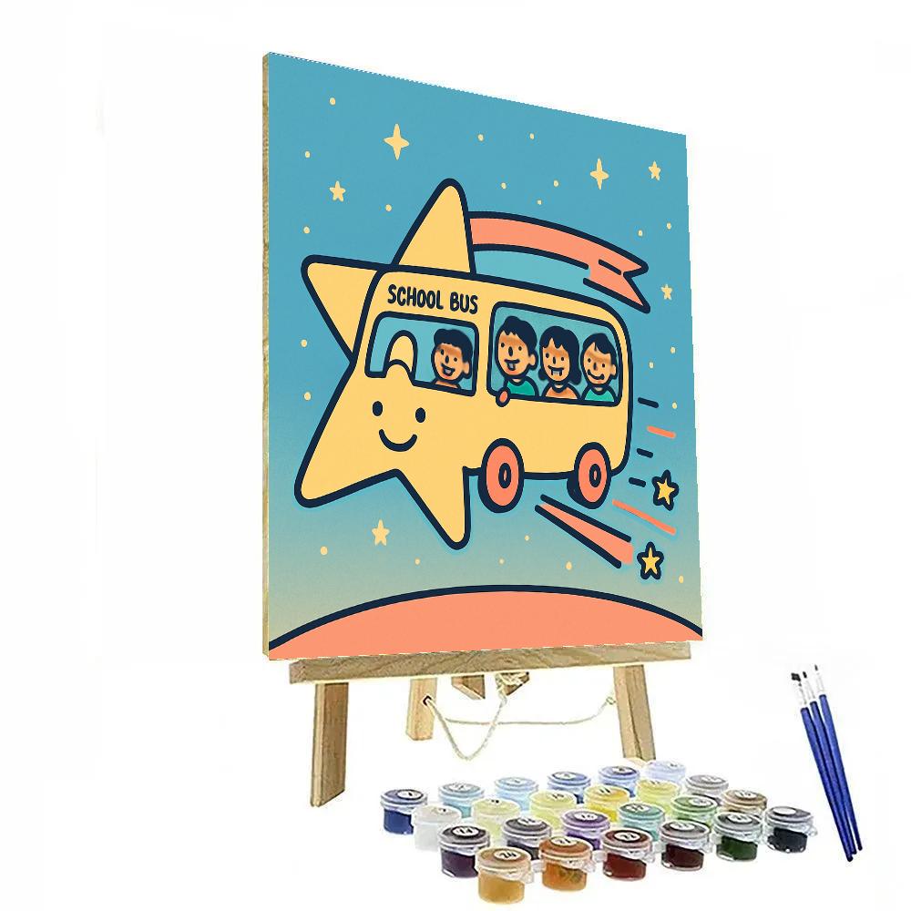 Shooting Star Schoolbus Paint by numbers kits