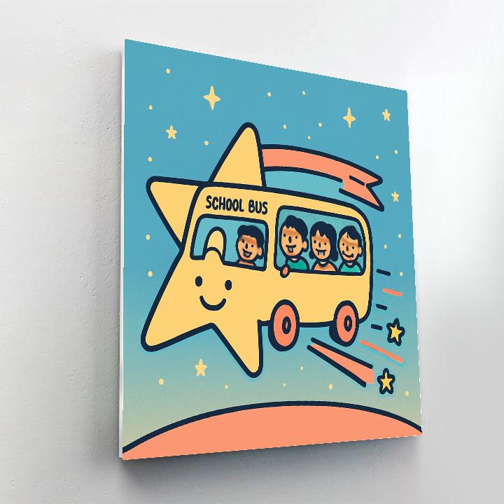Shooting Star Schoolbus Paint by numbers kits