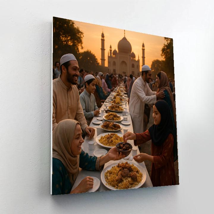 Eid Al Fitr Community Feast paint by number