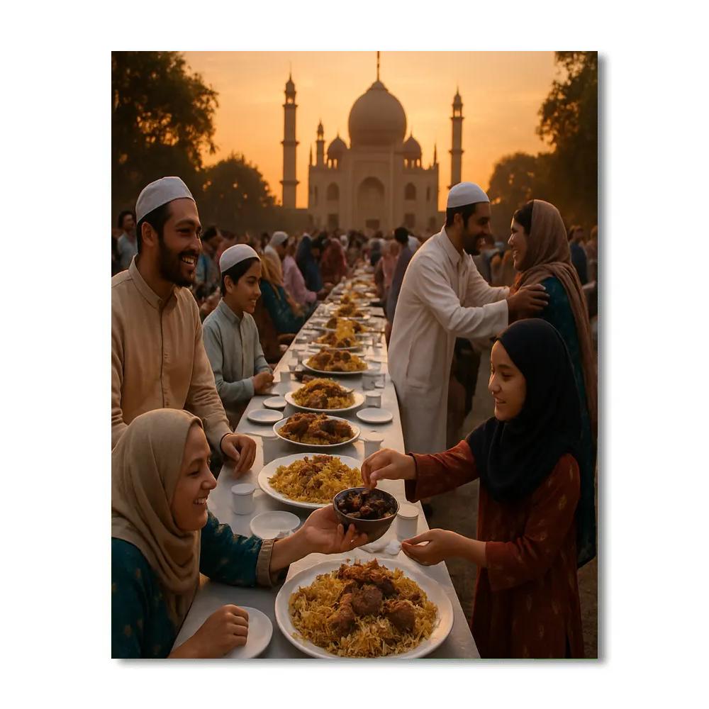 Eid Al Fitr Community Feast paint by number