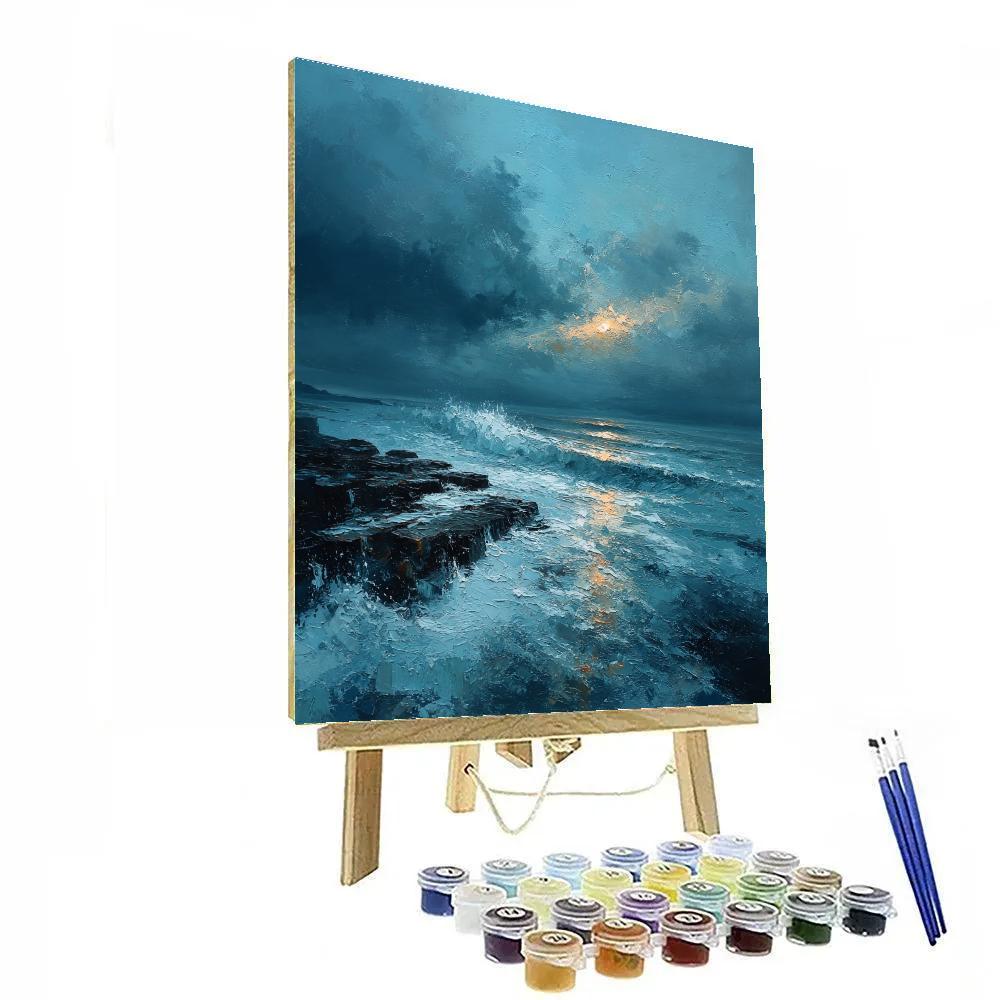 Turner Inspired Ocean Storm paint by number