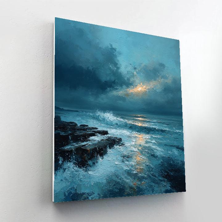Turner Inspired Ocean Storm paint by number